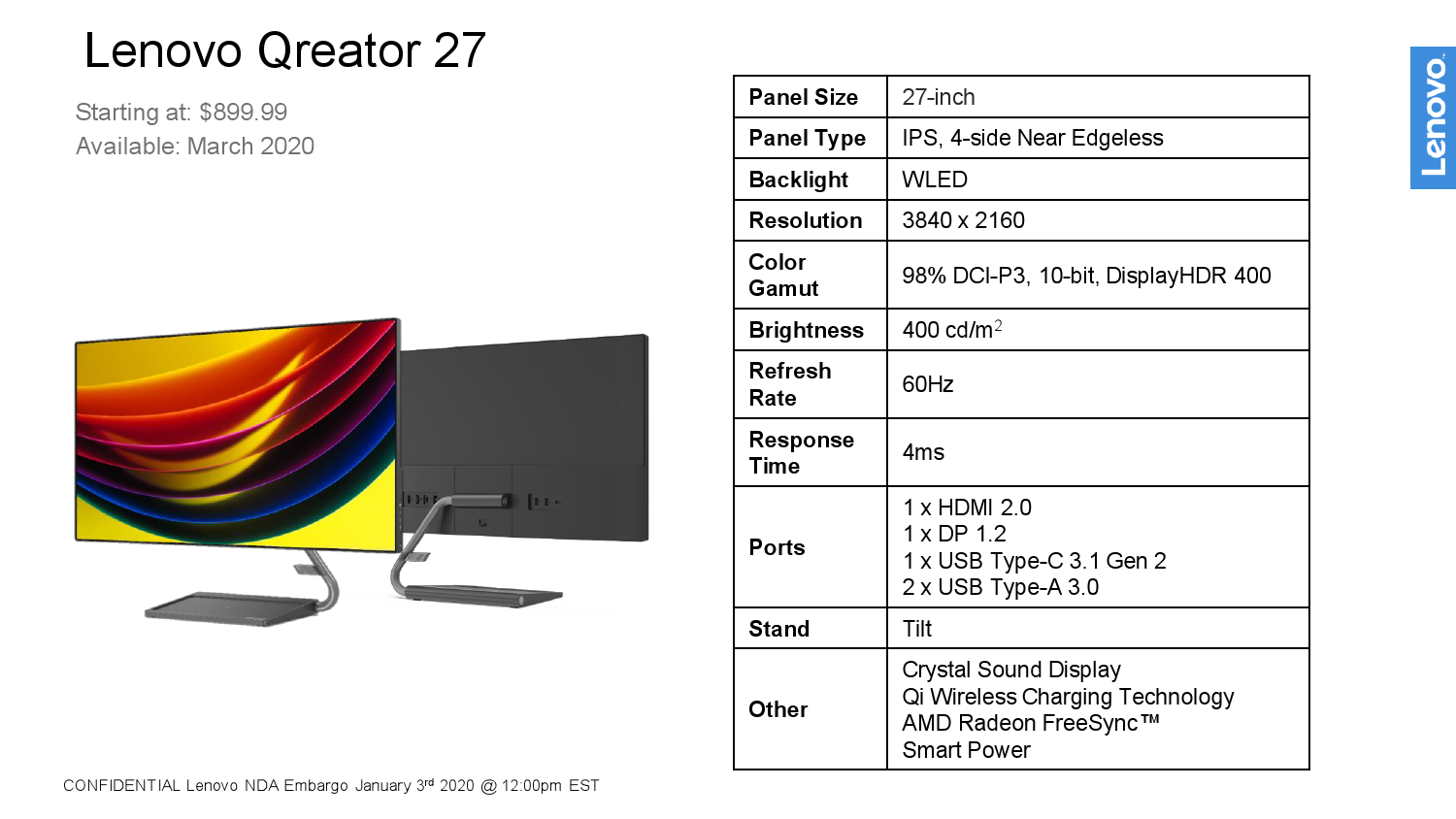 Lenovo creator 27 обзор